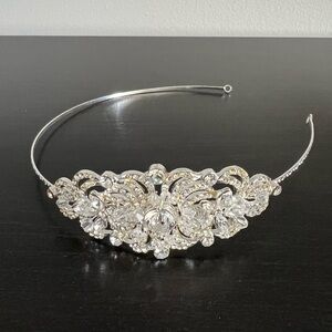 Crystal Vintage Silver Tiara Headband - Wedding NWOT